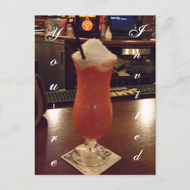 Daiquiri Cocktail Party Invitation (Front)