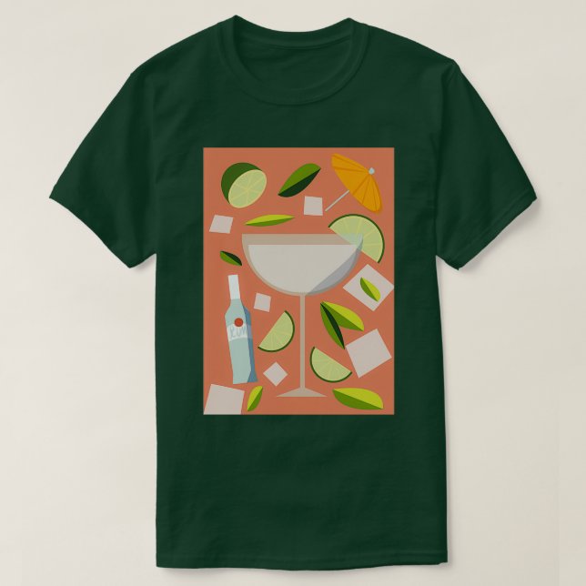 daiquiri cocktail with lime T-Shirt (Design Front)