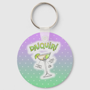 DAIQUIRI RECIPE COCKTAIL ART KEY RING
