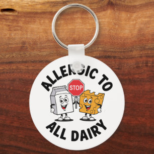 Dairy Allergy Alert Key Ring