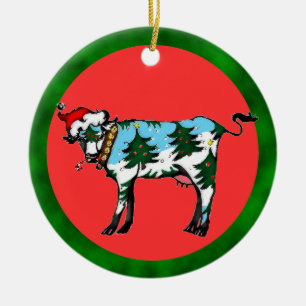 Dairy Christmas Ceramic Tree Decoration
