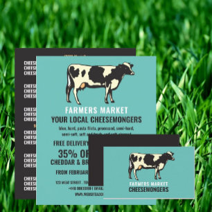 Dairy Cow Portrait, Cheesemonger Business Card