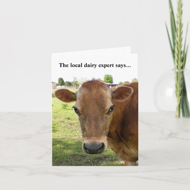 Dairy Expert Greeting card (Front)