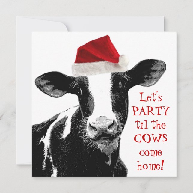 Dairy Farm Staff Christmas Party Invitation (Front)