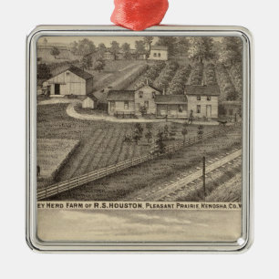 Dairy farms of RS Houston and WC White Metal Tree Decoration
