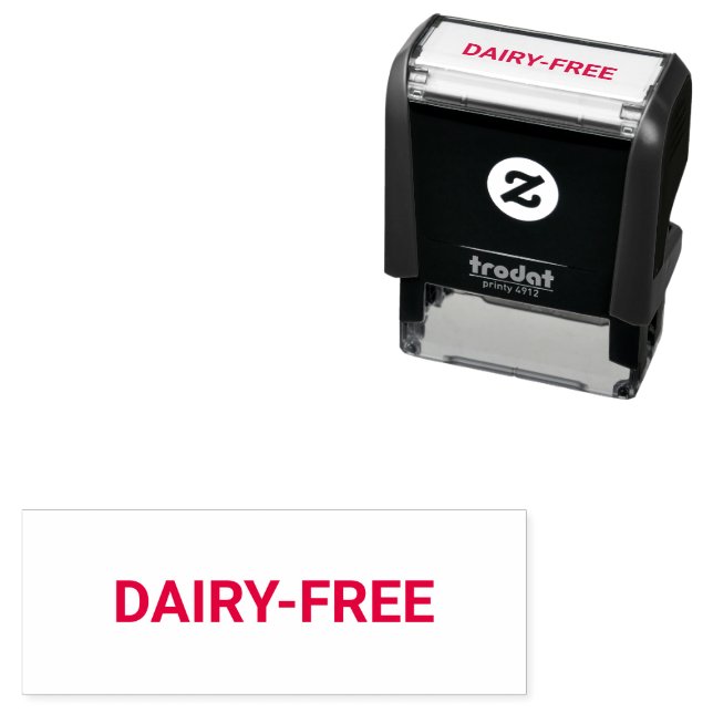 Dairy-free Allergy Friendly Self-inking Stamp (In Situ)