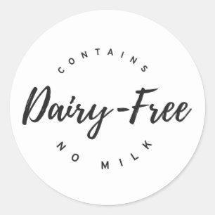 Dairy free classic round sticker