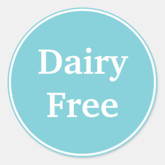Dairy Free. Food Craft Customised Product Labels