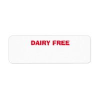 Dairy Free health concern, condition