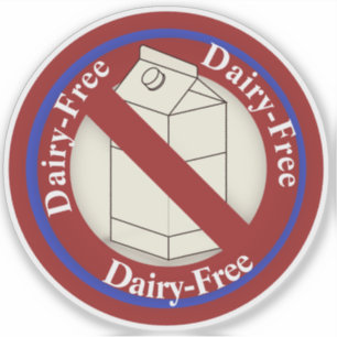 Dairy Free Red White Blue Product Labels