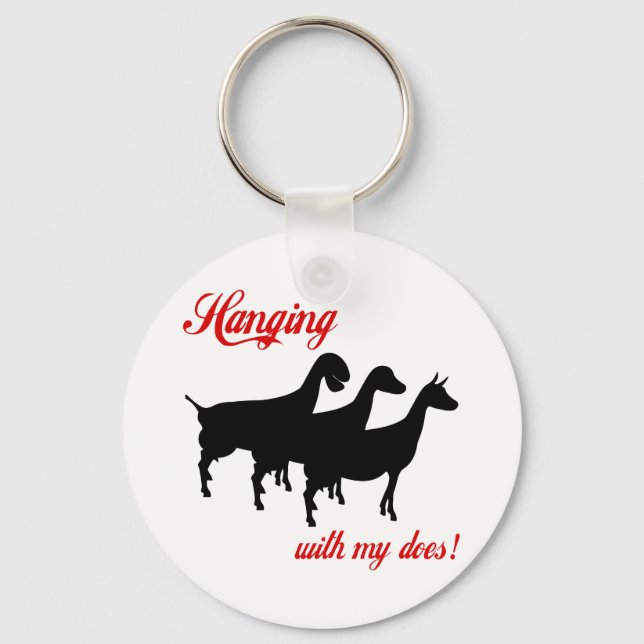 Dairy Goats Key Ring (Front)