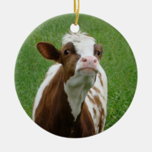 Dairy Milk Cow on the Farm Ceramic Tree Decoration
