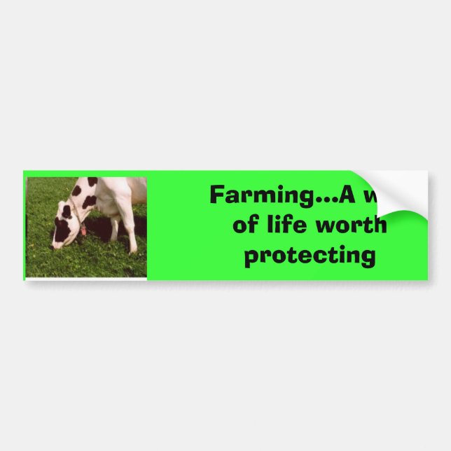 dairy Mooo, Farming...A way of life worth prote... Bumper Sticker (Front)
