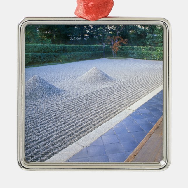 Daisen-in Temple Garden, Daitokuji, Kyoto, Japan Metal Tree Decoration (Front)