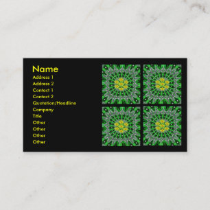 Daises in Emerald Green Business Card