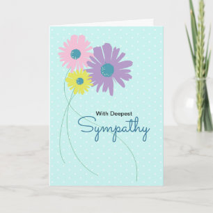 Daises With Stems Sympathy Card