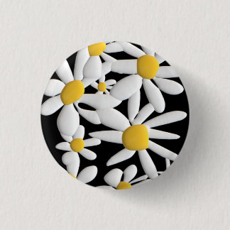 DAISIES 3 CM ROUND BADGE