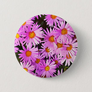 DAISIES 6 CM ROUND BADGE