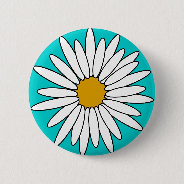 Daisies 6 Cm Round Badge (Front)