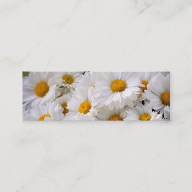 Daisies Abound [Skinny] Mini Business Card (Front)