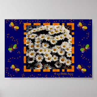 Daisies and Bugs Poster