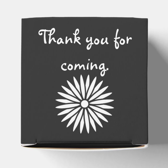 Daisies and Butterflies in Black Favour Box (Top)