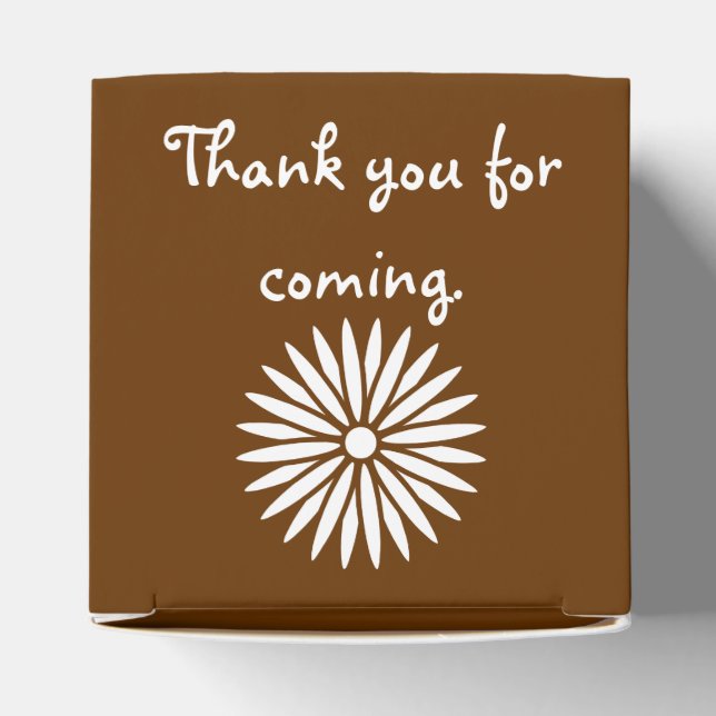 Daisies and Butterflies in Chocolate Favour Box (Top)