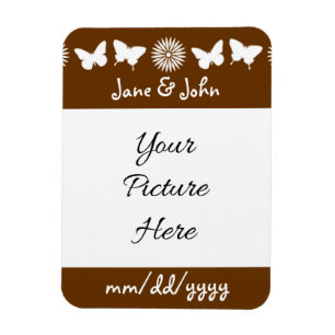 Daisies and Butterflies in Chocolate Magnet