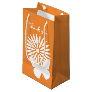 Daisies and Butterflies in Orange Gift Bag