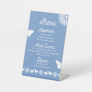 Daisies and Butterflies in Periwinkle Sign