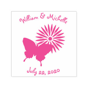 Daisies and Butterflies Self-Inking Accent Stamp