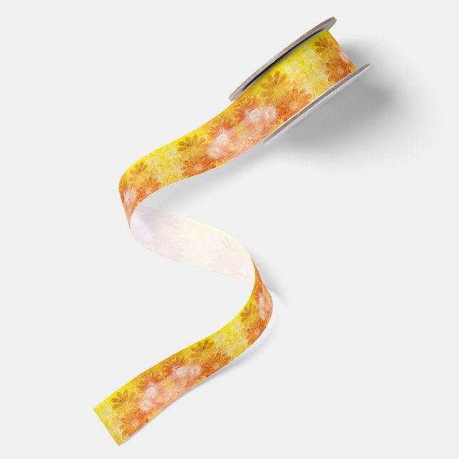 Daisies and Dandelions Satin Ribbon (Front+Back)