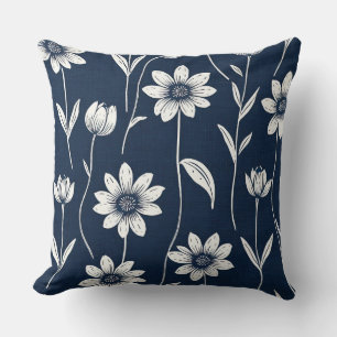 Daisies and Denim Cushion