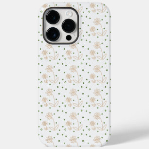 Daisies and Dots 2 - White, Sand and Palm Green Case-Mate iPhone 14 Pro Max Case