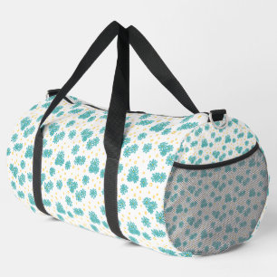 Daisies and Dots - Turquoise and Yellow Duffle Bag