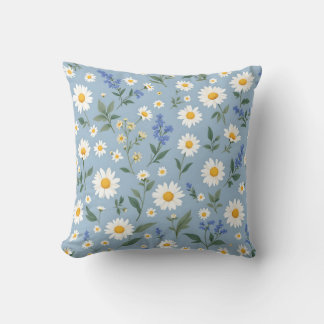 Daisies and Dreams: A Whimsical Floral Pattern Cushion