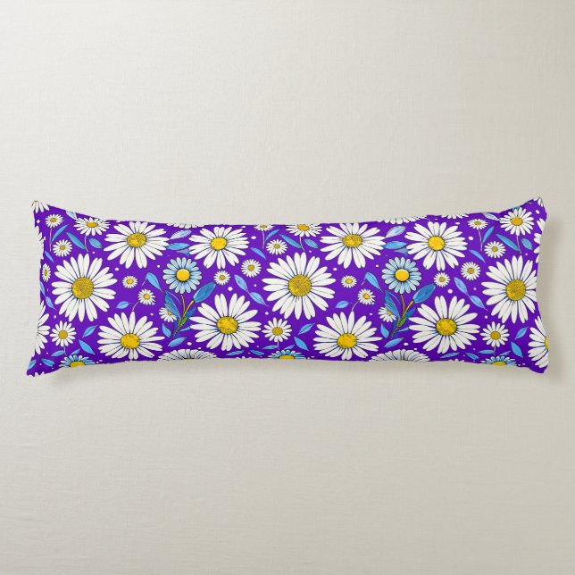 Daisies and Leaves Body Cushion (Front)