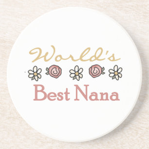 Daisies and Roses Best Nana Gifts Coaster