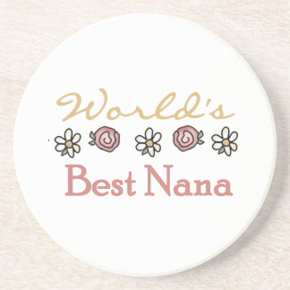 Daisies and Roses Best Nana Gifts Coaster