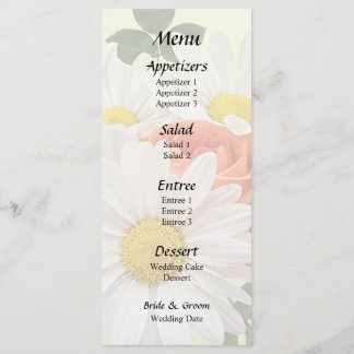 Daisies and Roses Menu