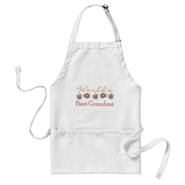 Daisies and Roses World Best Grandma Standard Apron (Front)
