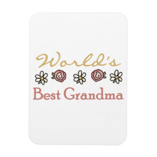 Daisies and Roses World's Best Grandma Gifts Magnet