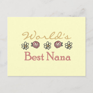 Daisies and Roses World's Best Nana Tshirts Postcard