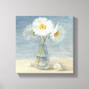 Daisies and Shells Canvas Print