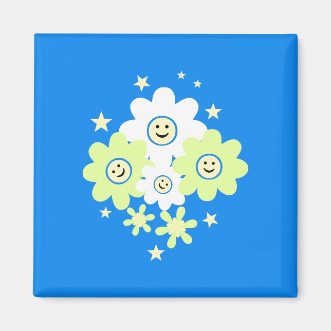 Daisies and Stars Magnet (Front)