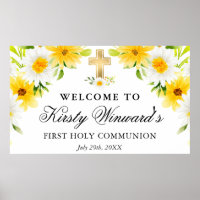 Daisies and Yellow Flowers First Holy Communion