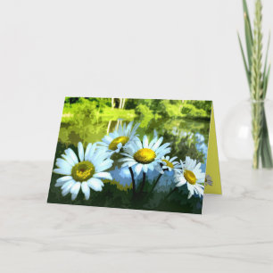Daisies at the Pond Birthday Card