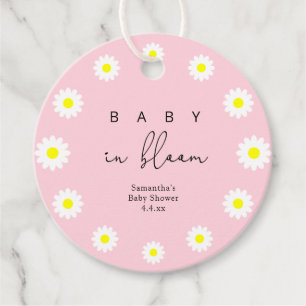 Daisies - Baby in bloom favour tags