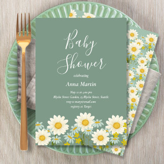 Daisies Baby Shower Invitation