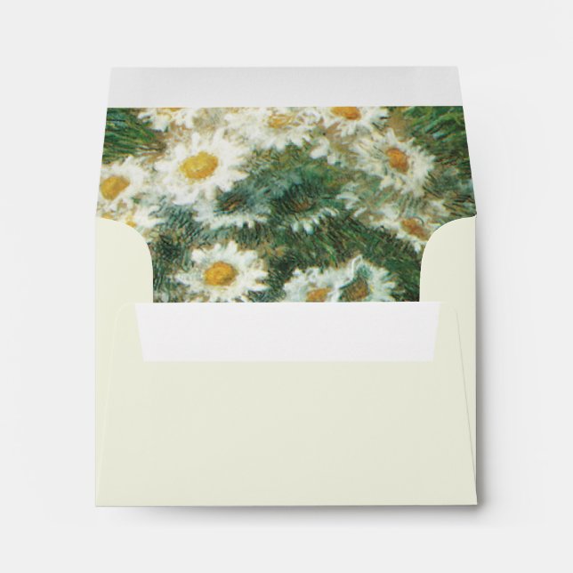 Daisies Bouquet Wedding Envelope A2 (Back (Bottom))